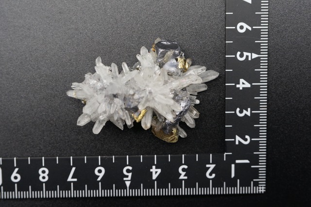 クォーツ/黄銅鉱/ガレナ Quartz/Chalcopyrite/Galena