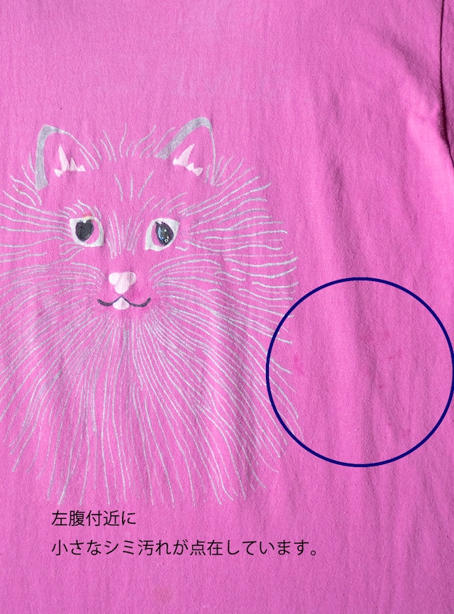 "JERZEES" 1980s Cat paint t-shirt