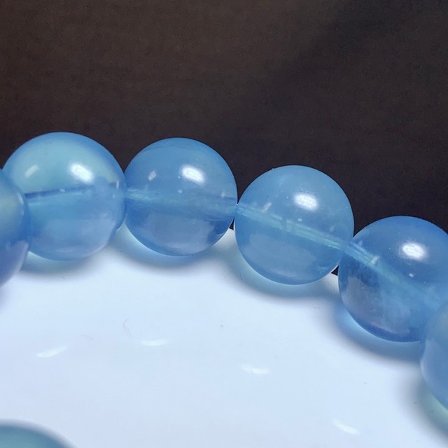 1.希少な大玉☆色濃く透明度高いプレミアム・アクアマリン ブレスレット