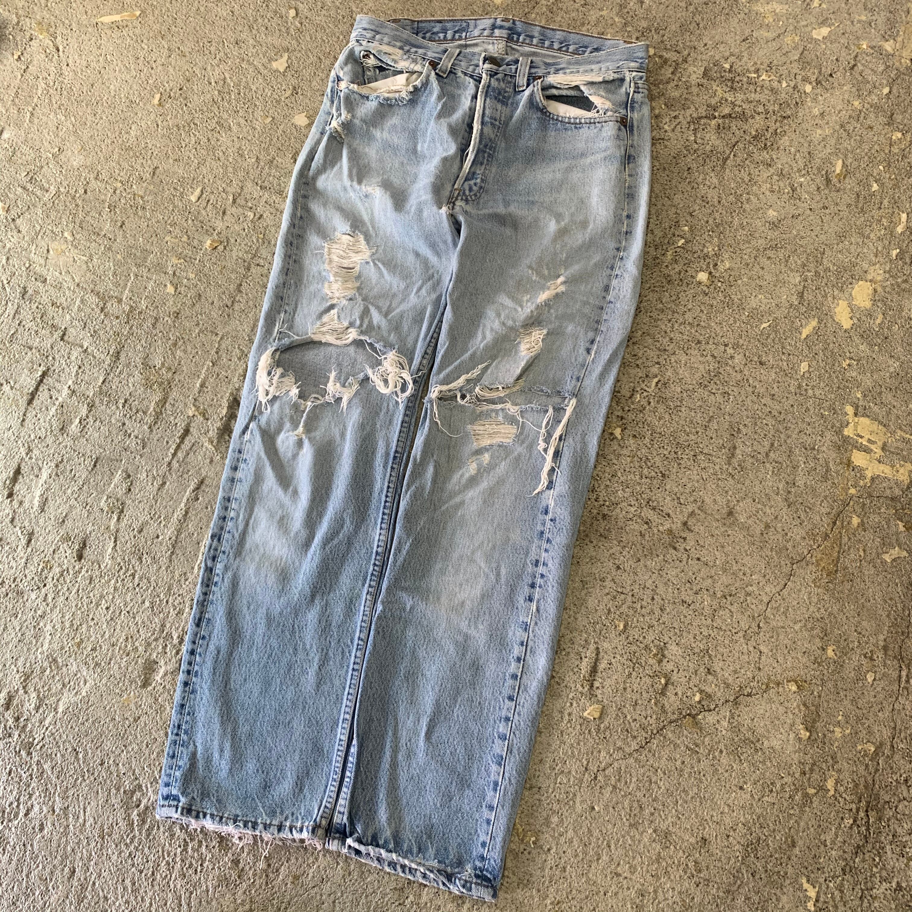00s Levis 501 crush denim pants | What