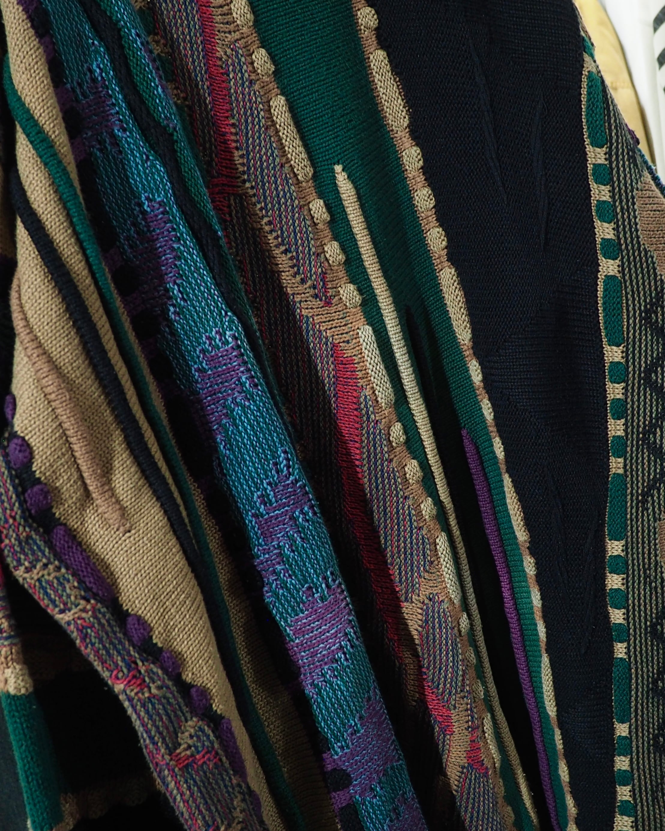 1990s " TOSANI ‐ Pure Cotton " Bewitching Color Vintage Loose 3D Knit