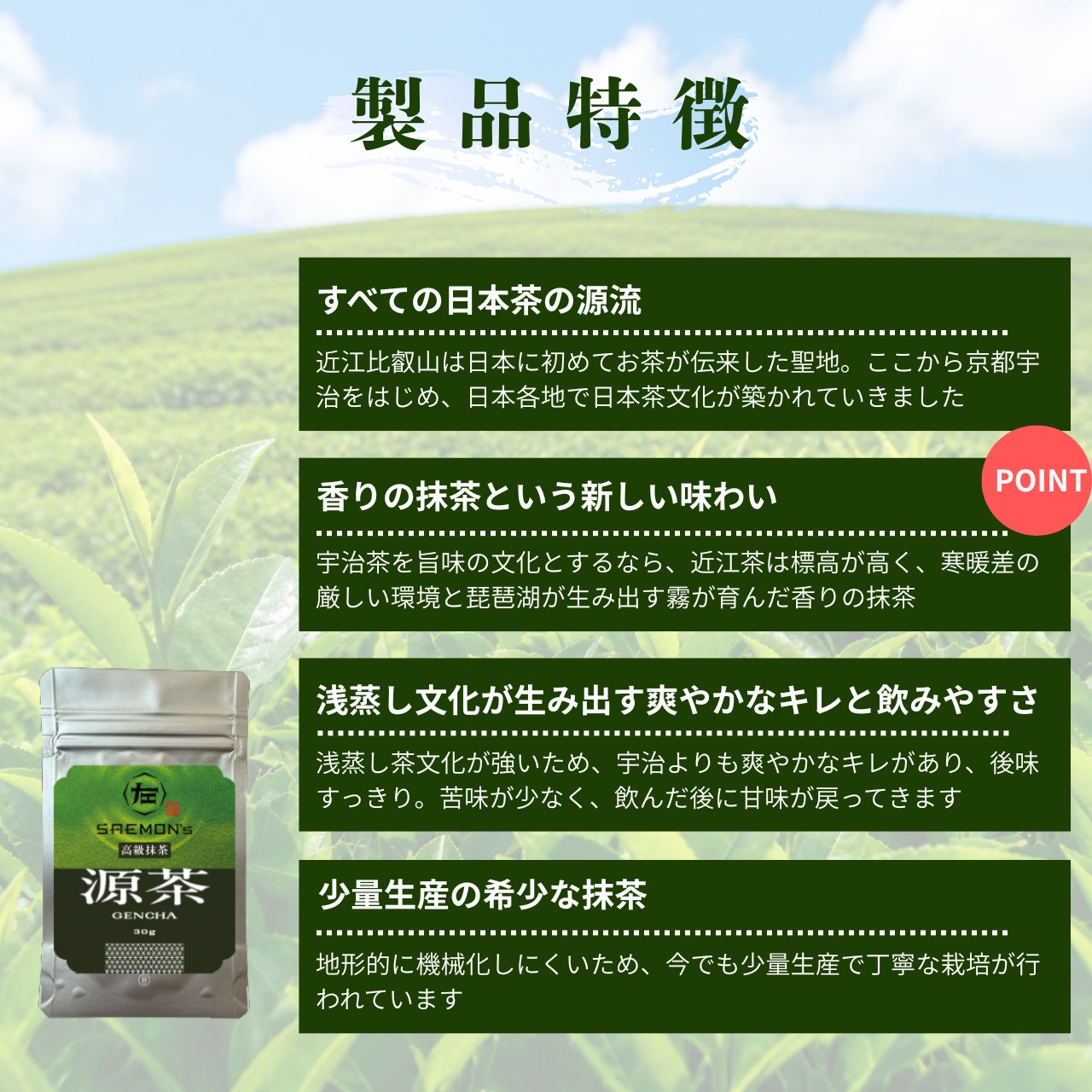«SAEMON's»最高級抹茶 スターターセット （抹茶と茶器のおすすめセット）
