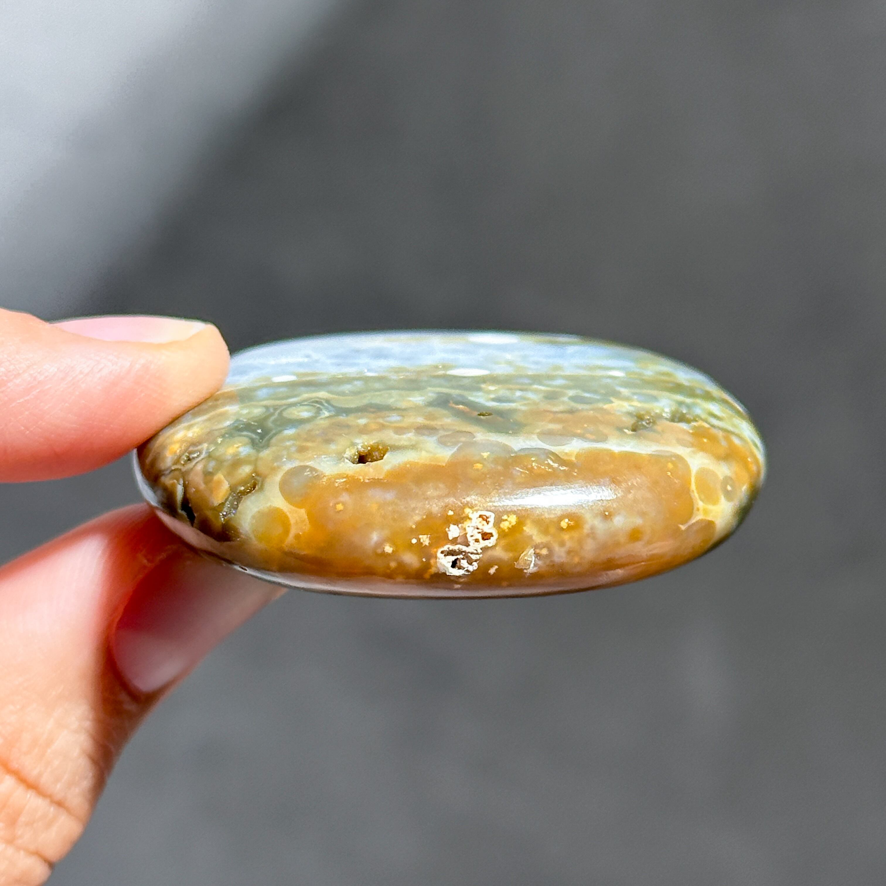 オーシャンジャスパー パームストーン32◇ Ocean Jasper ◇天然石