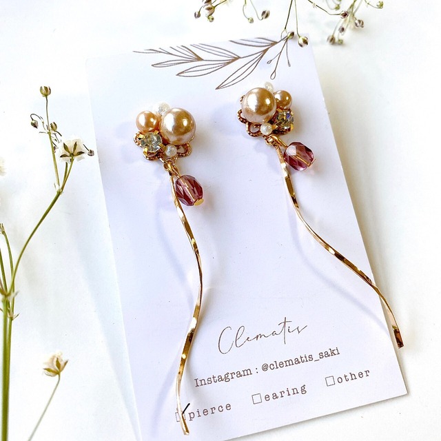 ◇A-2 ガラスアメリカンピアス