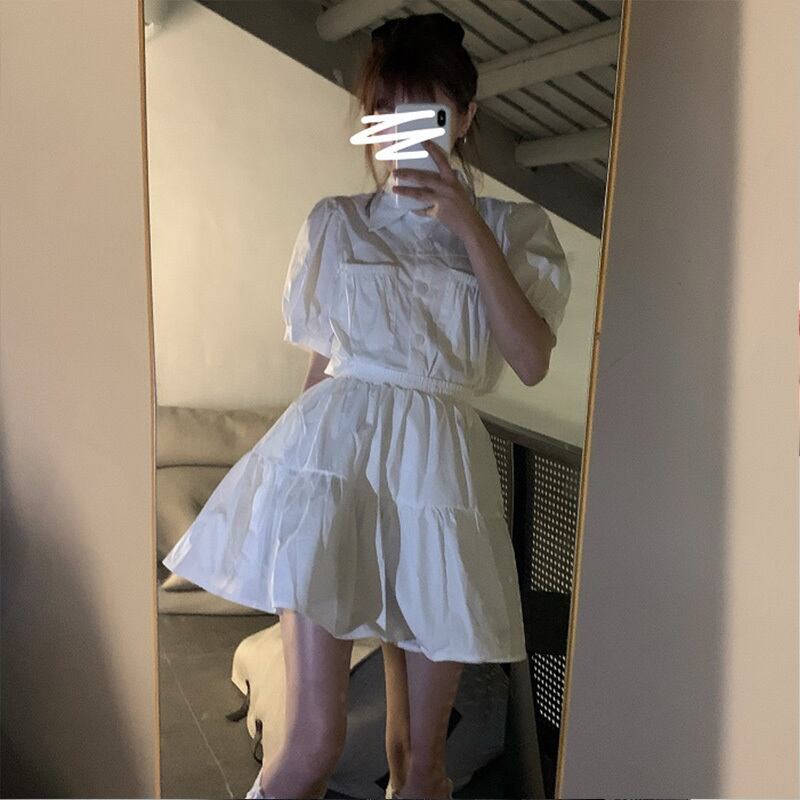 ポケットホワイトシャツ スリーブトップス サマー薄手半袖 ショート ハーフスリーブ 夏物 萌量不足67790895075