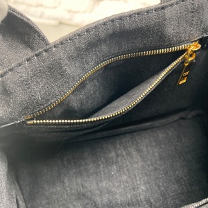 PRADA プラダ カナパ 三角ロゴ キャンバス ハンドバッグ 黒 A-13244