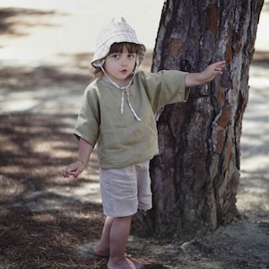 Tシャツ【7月下旬お届け】SHÓMKA / LINEN TEE 'EXPLORER'