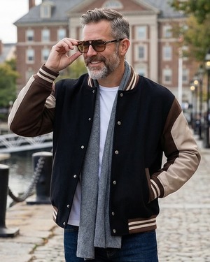 クラシック コンビネーションスタジアムジャケット　A0255