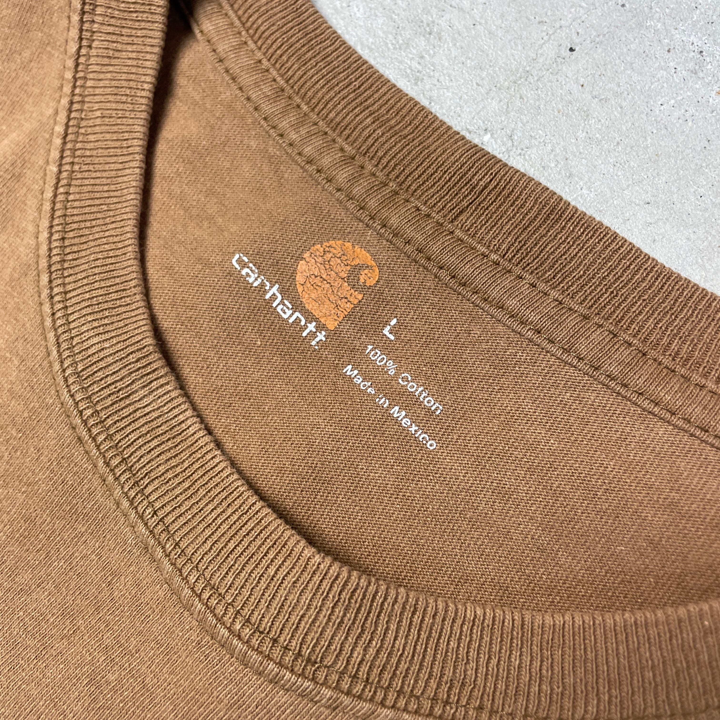 Carhartt カーハート 袖ロゴ ポケット ロングTシャツ メンズL 古着