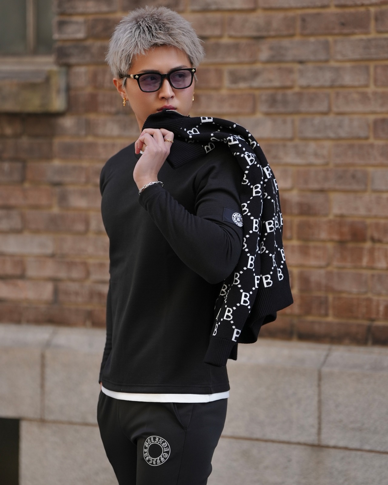 BELINDA STRETCH LAYERED SHIRT【BEL-M-012】