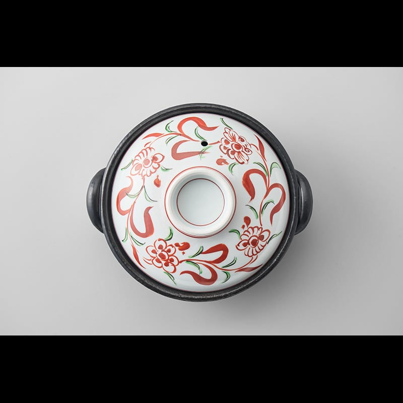 呉須赤絵 8寸鍋