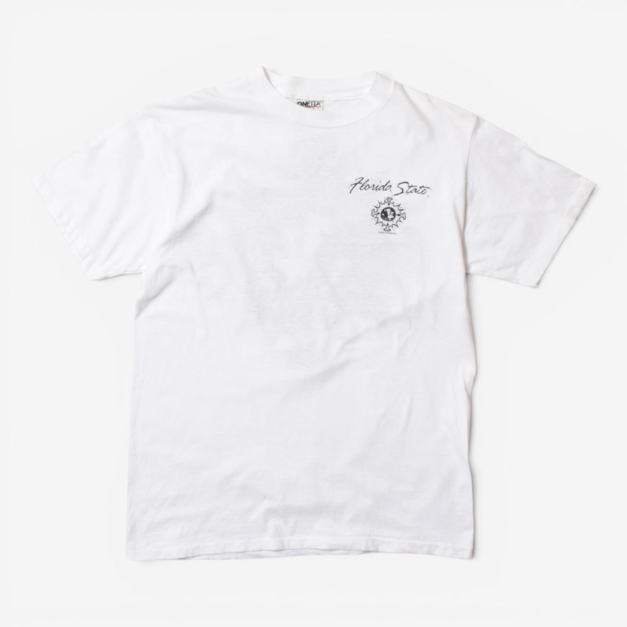 90s ONEITA "Florida State Seminoles" 両面プリントTシャツ ホワイト