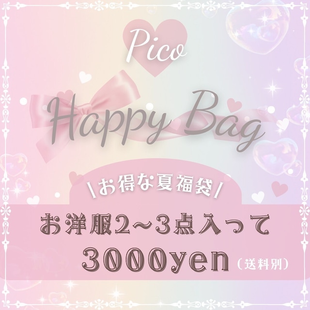 【3,000円】size80.90.100.110 Happy Pico Bag（夏物）
