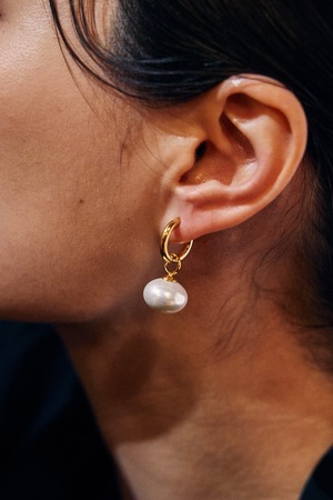 316L Pearl Hoop pierce［GOLD］#p122