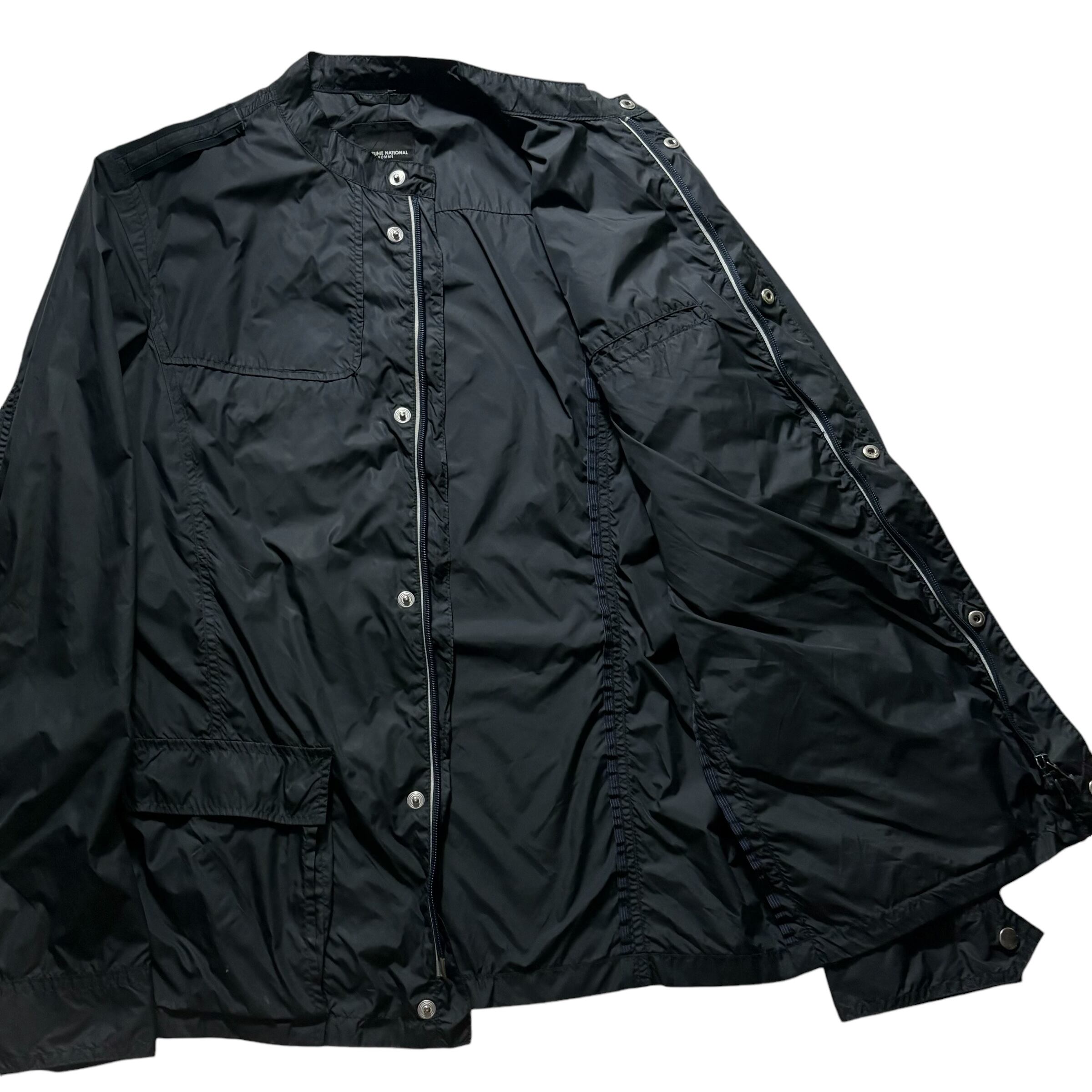CoSTUME NATIONAL HOMME black nylon riders jacket | NOIR ONLINE