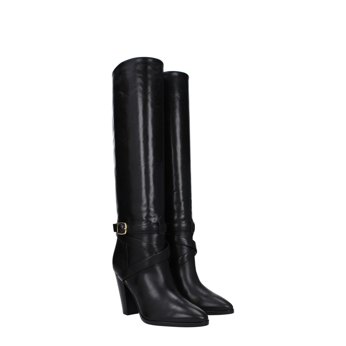 CELINE セリーヌ レディース ブーツ レザー ブラック