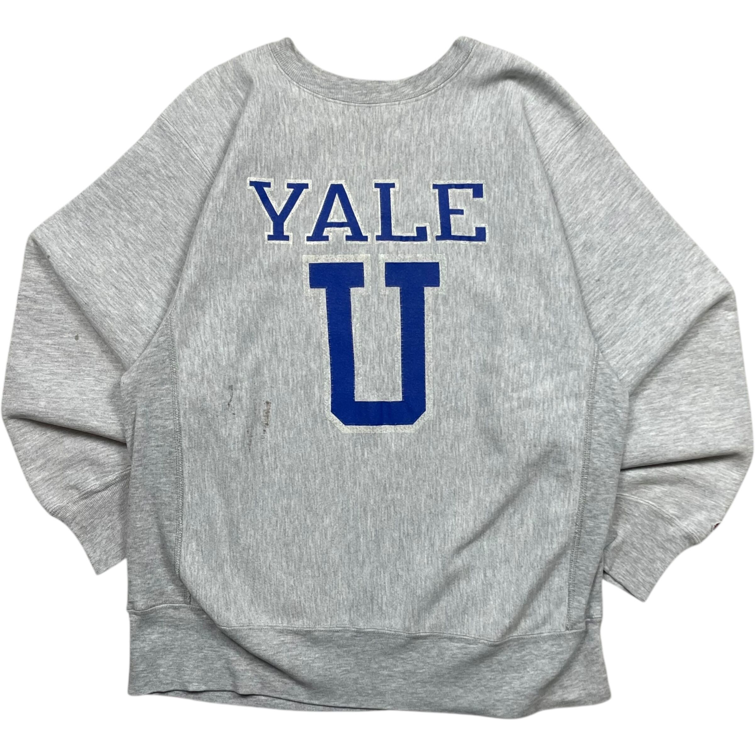 《XL》 champion チャンピオン reverse weaveリバースウィーブ スウェット カレッジプリント イェール大学 トリコタグ グレー USA製 80年代 vintage no.9635