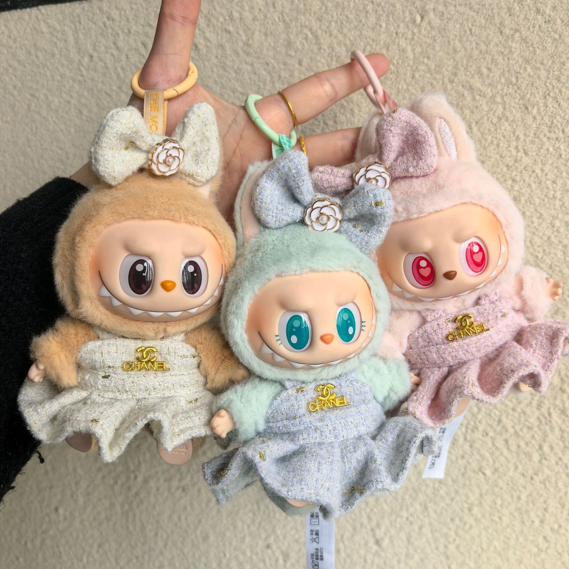 高級ツイードでおしゃれアップ!上品お嬢様風 Labubu お嬢様コーデ ♡15-17cm用 高品質 可愛い おしゃれ the monsters 1.0 2.0