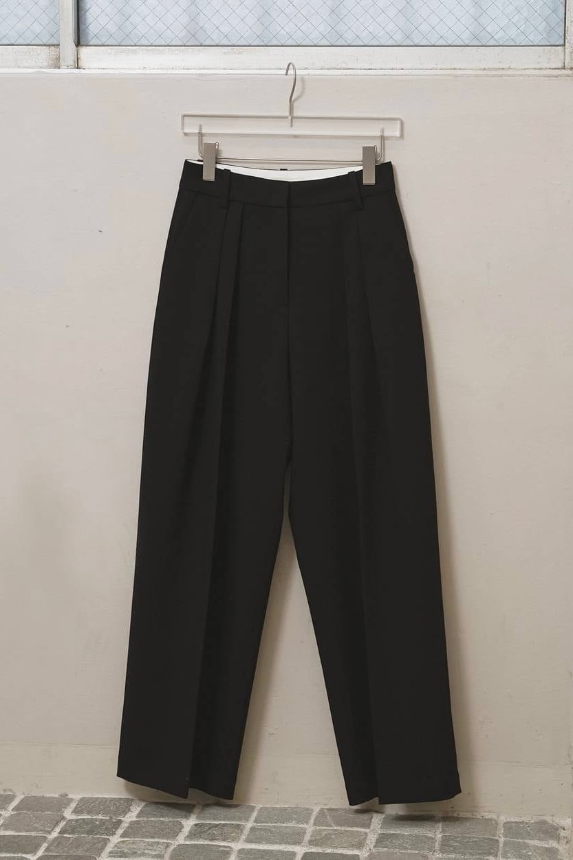 TODAYFUL Bonding Wide Trousers ボンディングワイドトラウザーズ Black