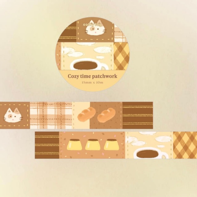 softy fog 〔masking tape -Cozy time patch work-〕