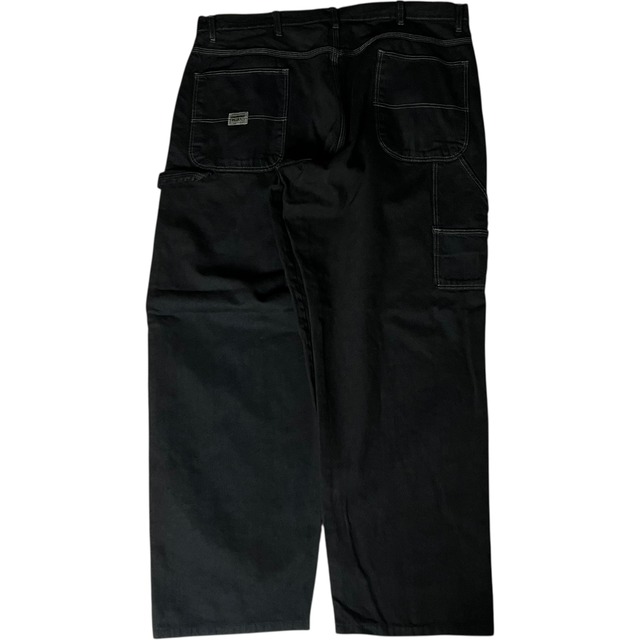 【W38×L30#裾上げ済み】wrangler  ブラックデニムペインターパンツ