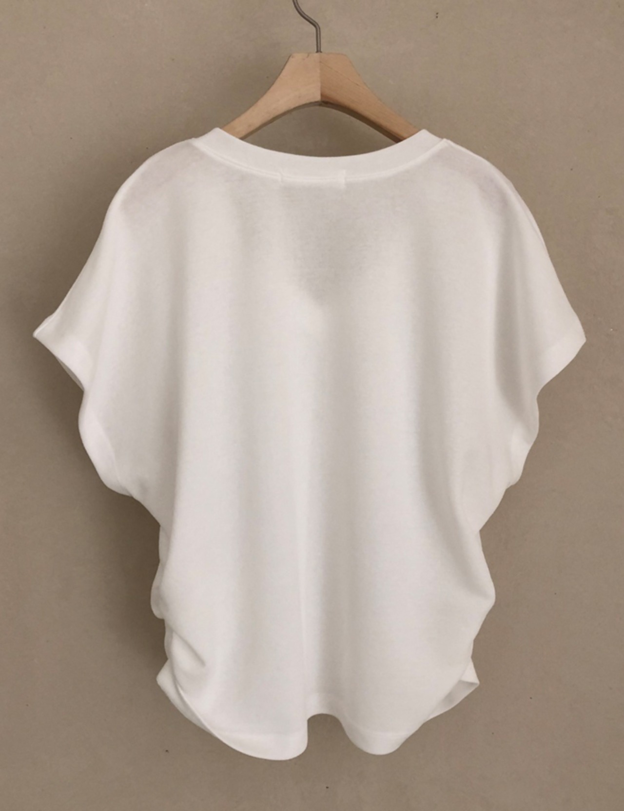 【新作5％OFF・3日間】Side-Shirring V-neck T-shirts_5colors