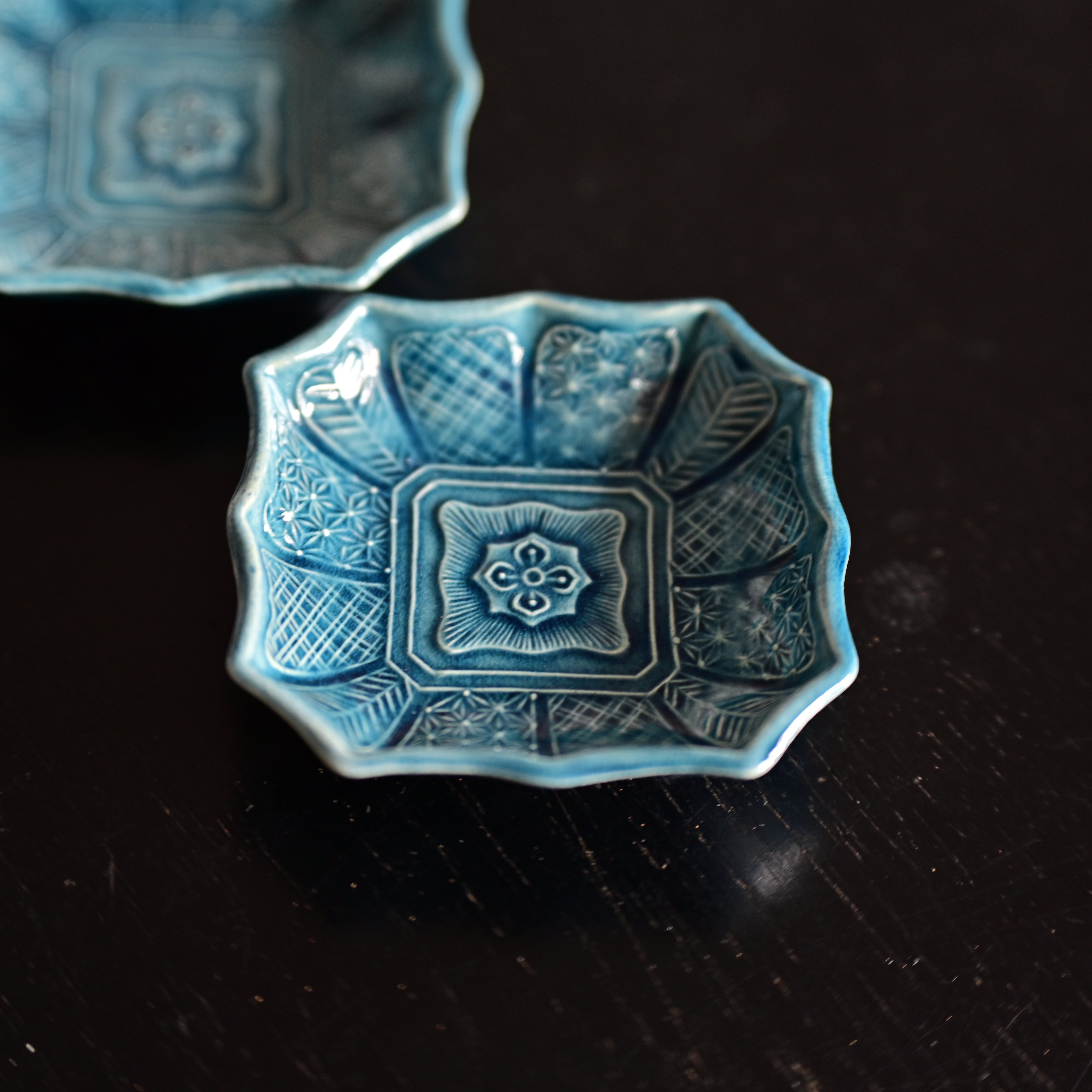 50581/52014】 珉平焼（1個）ブルー 【S】 / Minpei Yaki Plate Blue