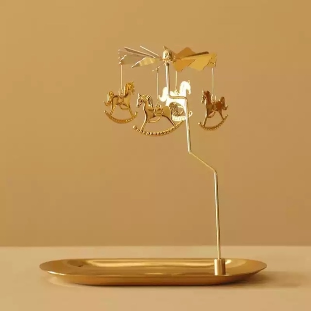 【受注/送料無料】gold rotary candle tray ゴールドロータリーキャンドルトレイ