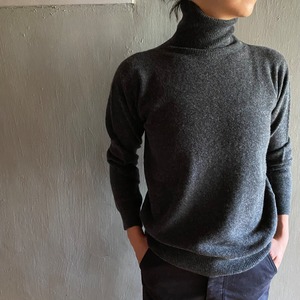 MITTAN / ベビーカシミヤタートルセーター KN-22 墨黒