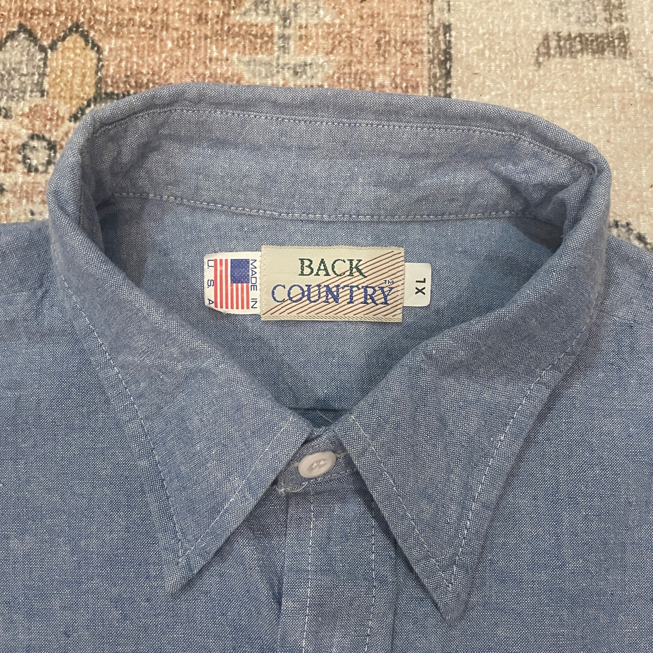 90s / USA製 / blue chambray shirts