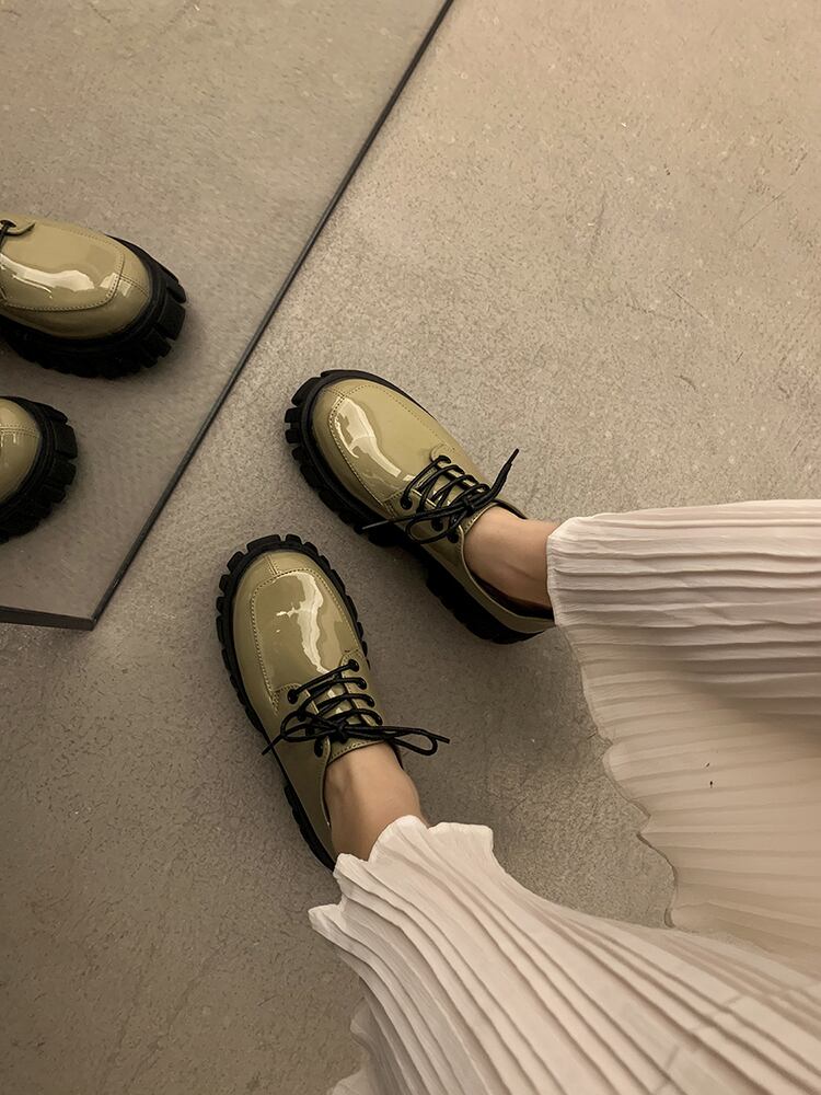 レザーオータムウィンタースタイルベルベットスタンダードシングル 靴 シューズ レトロ 秋物 冬物 部族の婦人靴88442328730