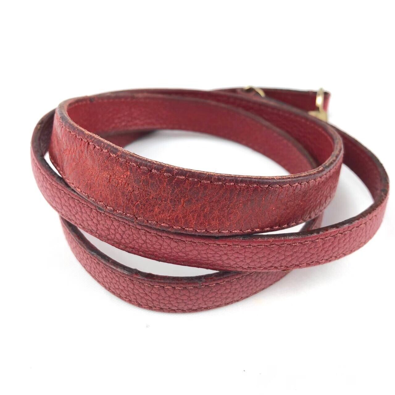 中古】ルイヴィトン LOUIS VUITTON ショルダーストラップ レッド