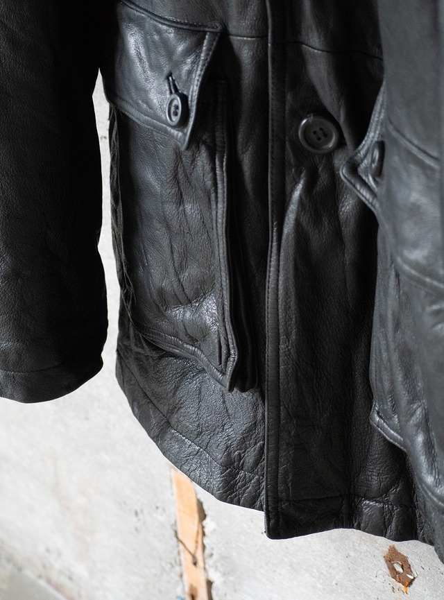 "DANIER" 1990s Leather car coat