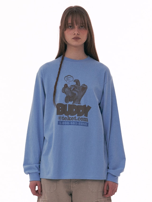 [teket] Buddy L/S Tee Sky Blue 正規品 韓国ブランド 韓国ファッション 韓国代行 テケット