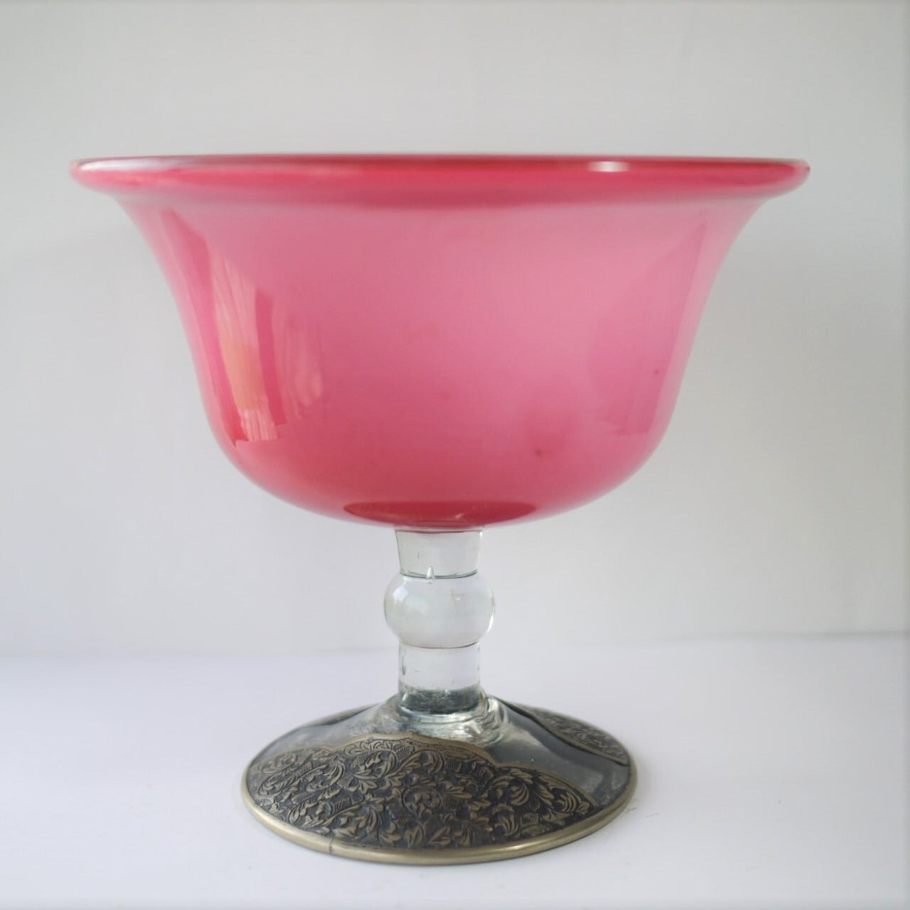 色被せガラス 杯洗コンポート 氷カップ ギヤマンビードロ