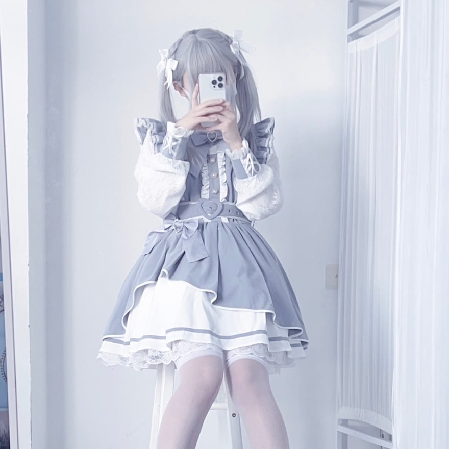 ゴスロリ通販 With U ゴスロリ ワンピース 天使界隈 水色