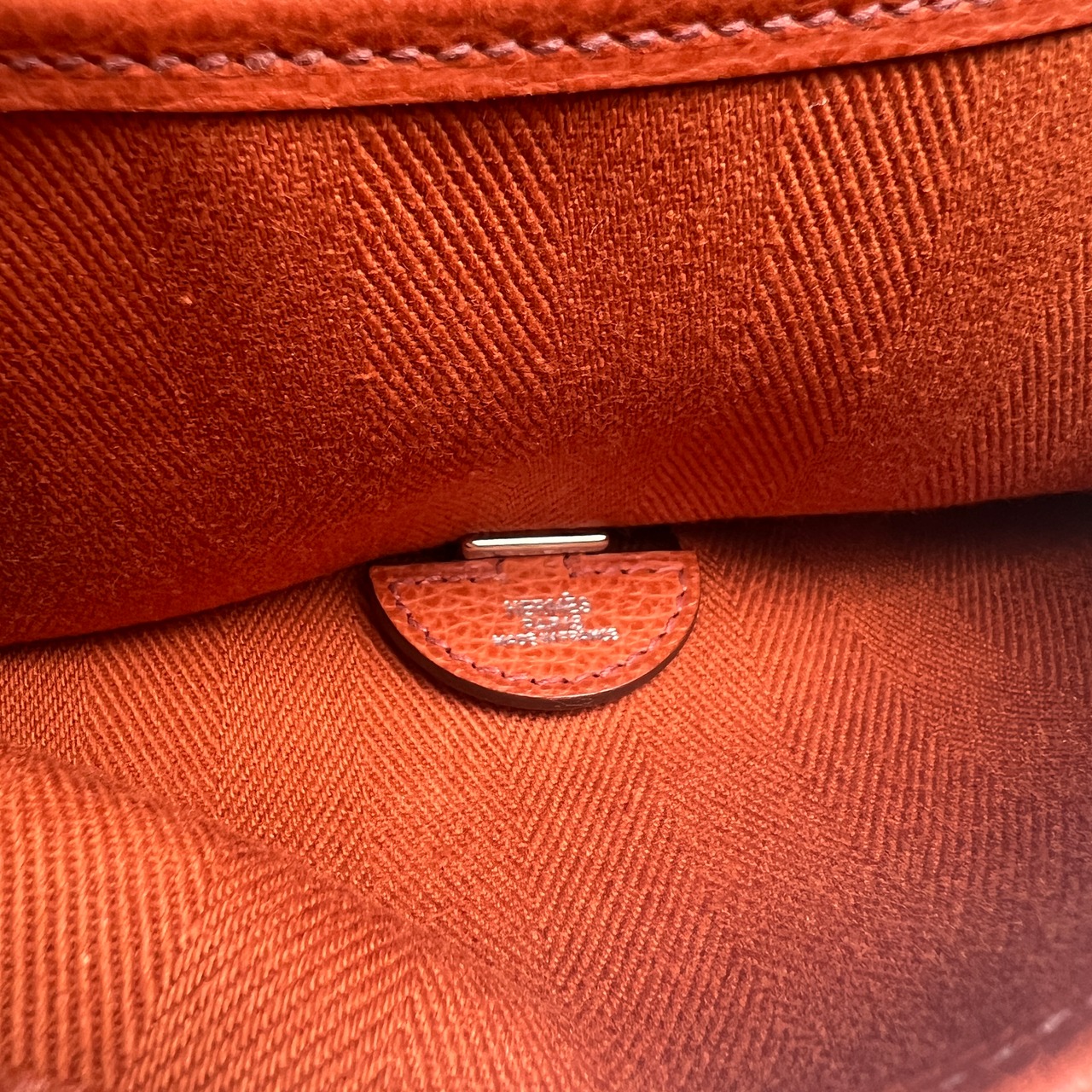 HERMES エルメス サックコロラド  キャンバス×レザー ショルダーバッグ オレンジ A-9571