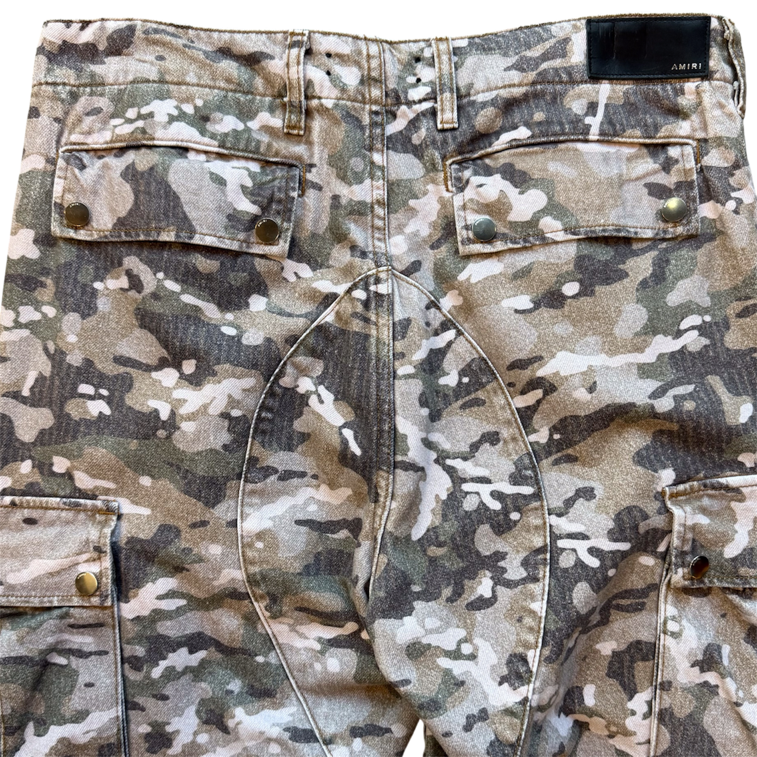 AMIRI M65 Camo Kick Flare Cargo Pants