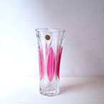 ピンクのカッティング花瓶