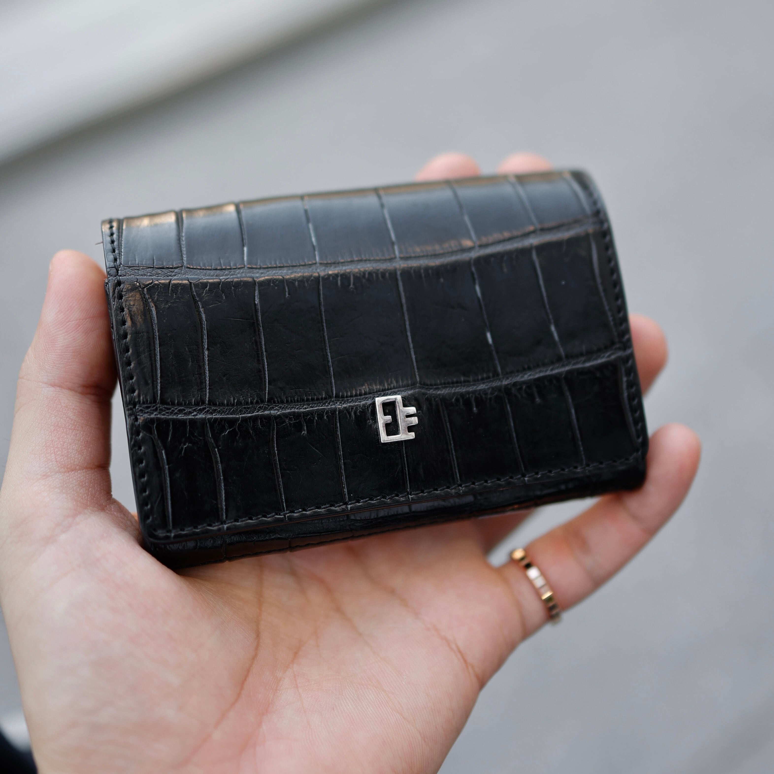 【最高級ポロサス使用】Crocodile 名刺入れ ・財布EUROKENVY 最高級ポロサス使用】Crocodile Business Holder【名刺入れ