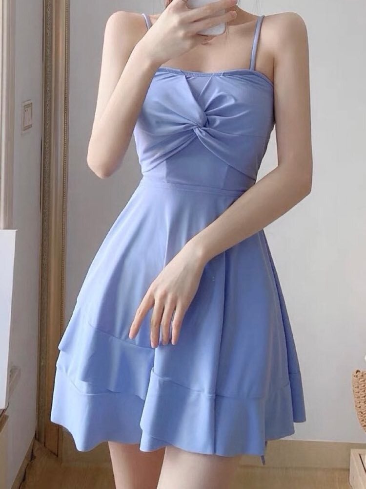 着やすい前開きワンピースとボレロセット❣️ 青い池　L 着やすい前開きワンピースとボレロセット❣️ 青い池 L Lace