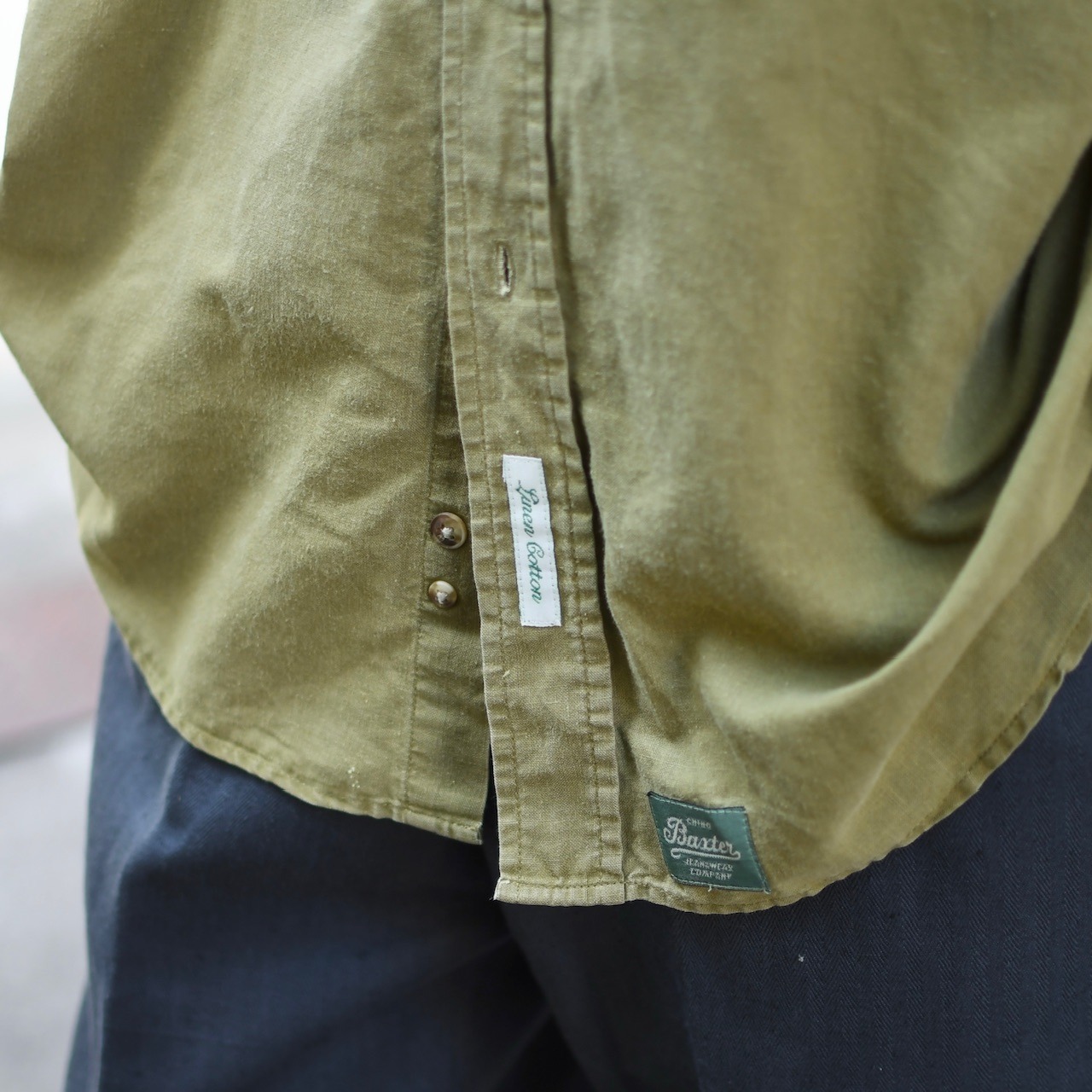 BAXTER linen cotton double pocket shirt
