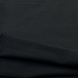 ★NY508◆1.6m◆綿ポリウレタン2way度詰めミニ裏毛ニット生地◆ブラック