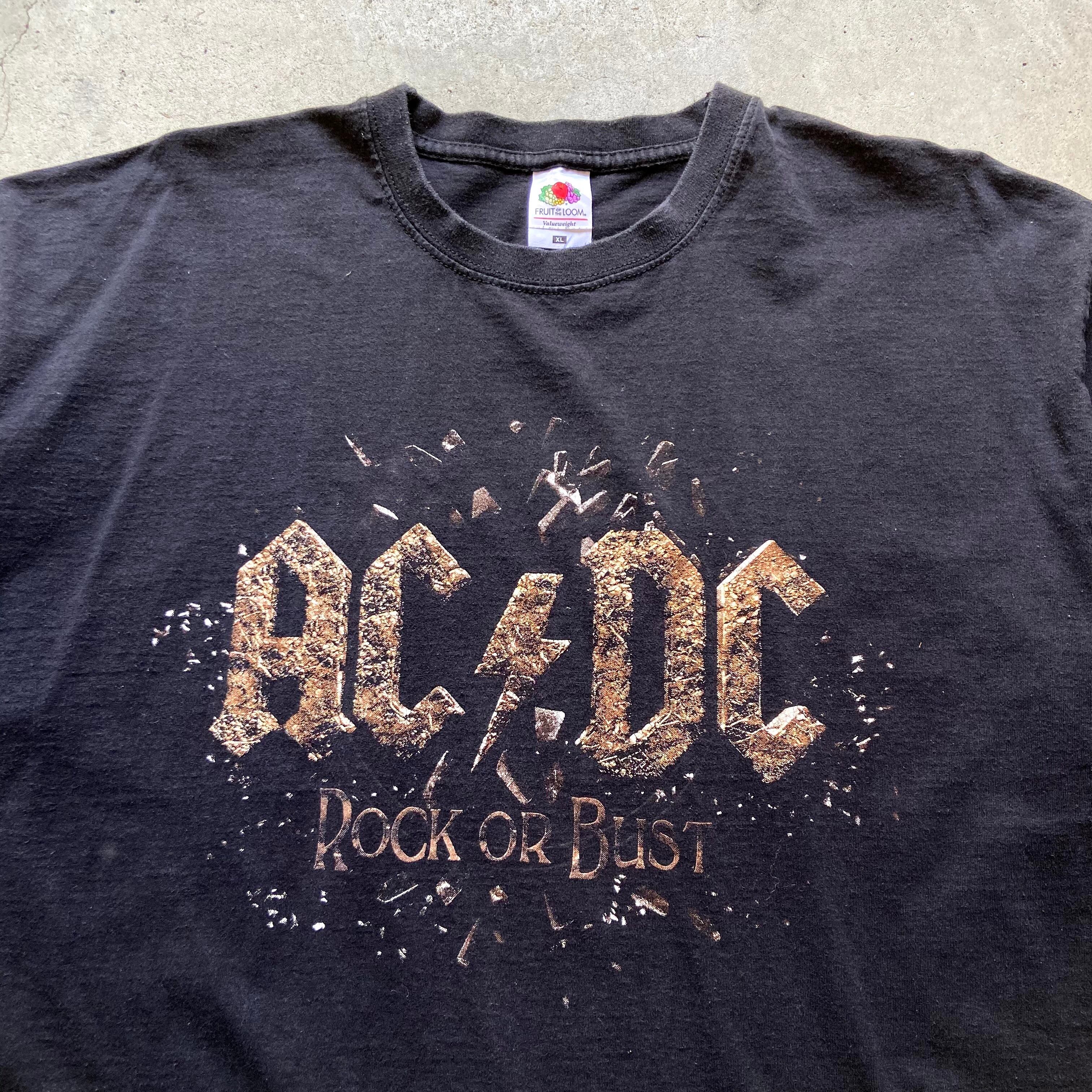 AC/DC メンズ バンT ロック 総柄 2XL  90s 半袖 Tシャツ