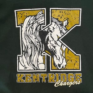 【GILDAN】ケントリッジハイスクール kentridge chargers プリント スウェット トレーナー ロゴ アメリカ古着
