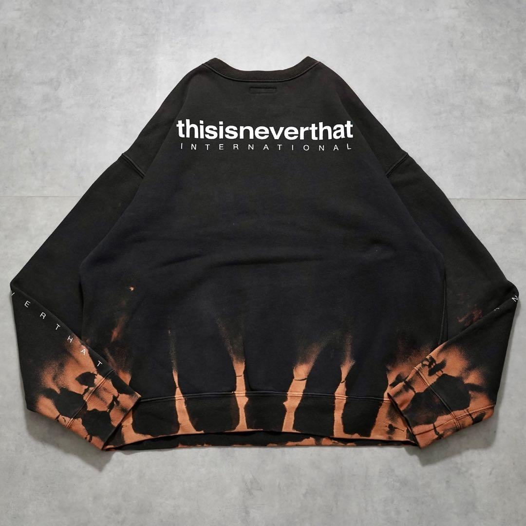 ディスイズネバーザット ネバザ スウェット 古着 ロゴ L 黒 16301