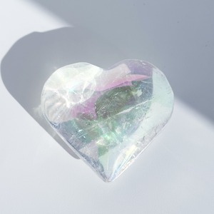 透明感◎Big♡エンジェルオーラクォーツ ハート33♡Angel Aura Quartz♡天然石・鉱石・パワーストーン