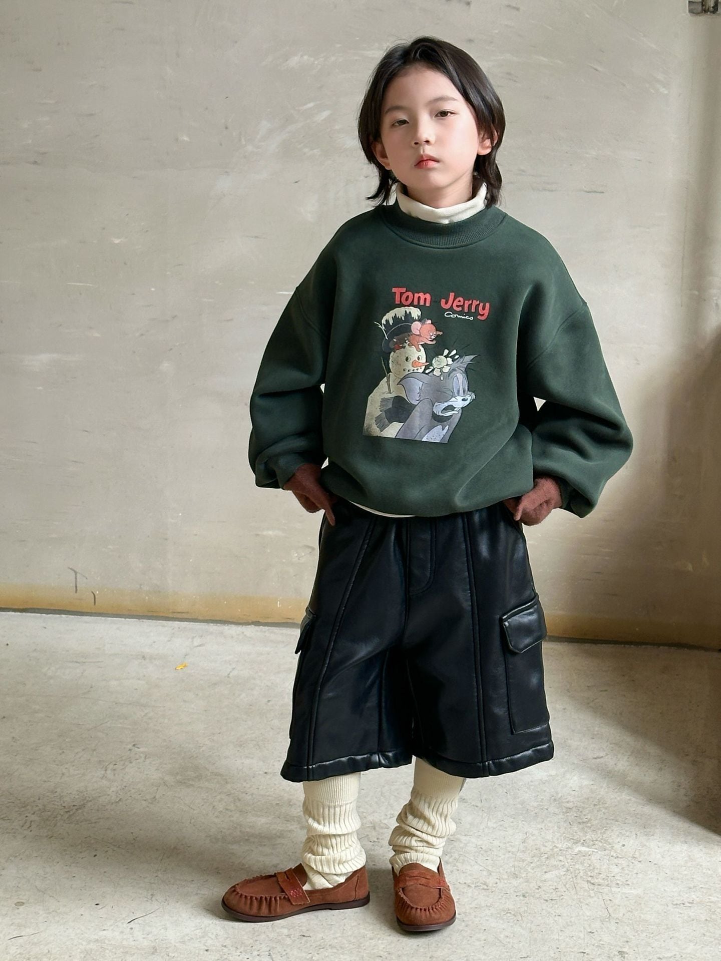 裏起毛イラストトレーナー