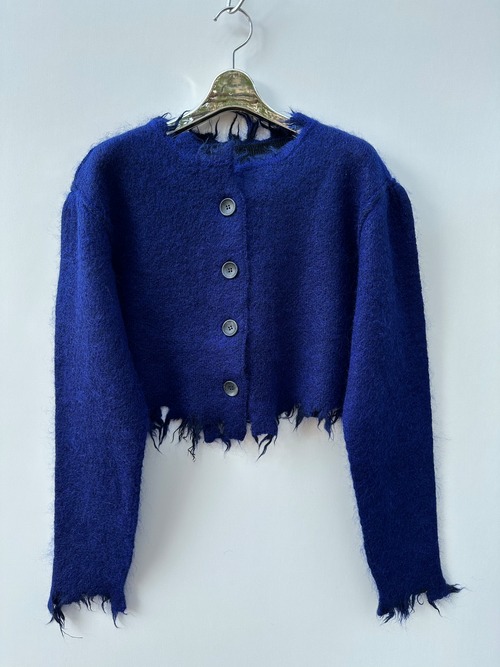 PERVERZE　Mohair＆Wool Damaged Knit Cardigan/Blue (通販のお問い合わせ）