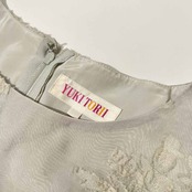 YUKI TORII ユキトリイ 総柄 半袖 シフォン ワンピース 38 /レディース/日本製/グレー系